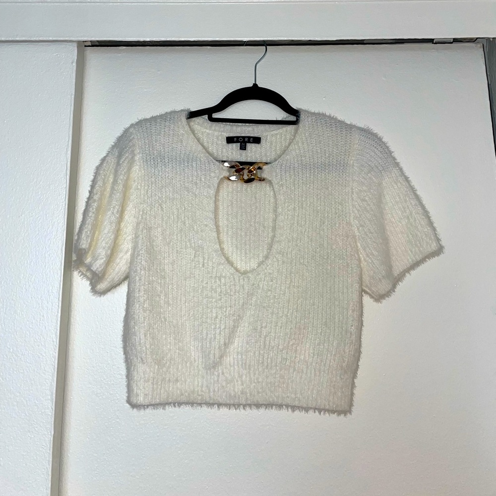 Fore Knit Cropped Short Sleeve Top
